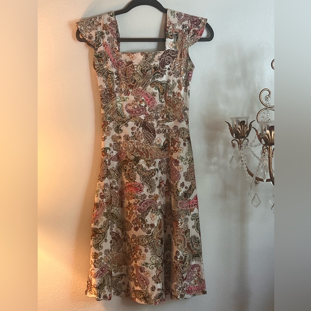 Floral Paisley Women's Dress ( Hand made)